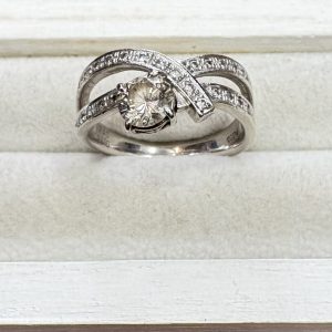 K18/pt900 ダイヤモンド(0.06ct)付リングの買取実績 | 買取専門