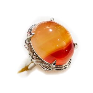 Pt900（プラチナ900） メノウ（瑪瑙） リング