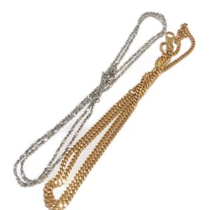 K18（18金）ネックレス＆Pt850（プラチナ850）ネックレス 2点