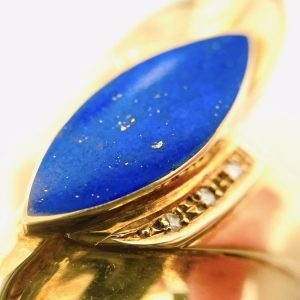 K18 ラピスラズリ メレダイヤモンド ゴールドリング アクセサリー