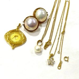 プラチナ900ダイヤ入りパールリング18 13mm 南洋パールプラチナリング 13.4mm D:1.07ct Pt900 | 株式