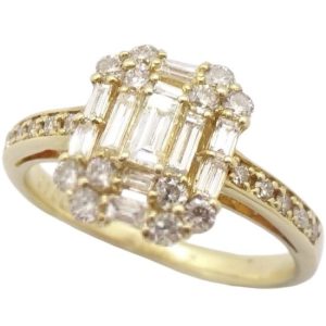 K18 18金 リング 石付き ダイヤモンド