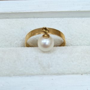 K18 18金 真珠リング