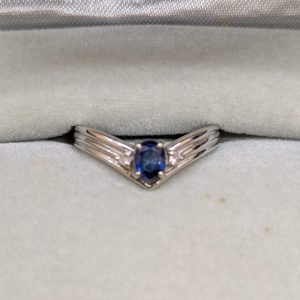 【美品】PT900 グリーンサファイア0.437ct リング Pt900 リング グリーンサファイア2.878ct メレダイヤ0.013ctの