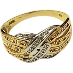 K18/18金ベース Pt900/プラチナ900コンビ リング