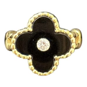 ヴァンクリーフ&アーペル アルハンブラ オニキス ダイヤモンド リング