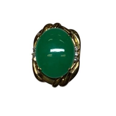 K18 750 翡翠 21.01ct メレダイヤ 0.30ct