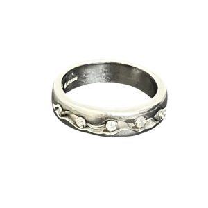 K18WG 18金ホワイトゴールド リング メレダイヤ