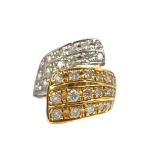 K18/Pt850　ダイヤモンド　メレダイヤモンド　MD　リング(18金　プラチナ　指輪)