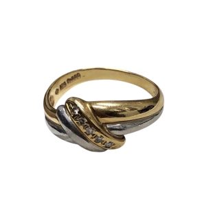 K18(18金)Pt850(プラチナ850) コンビネーション リング