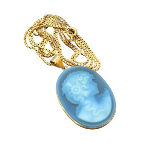 K18(18金)カメオネックレス