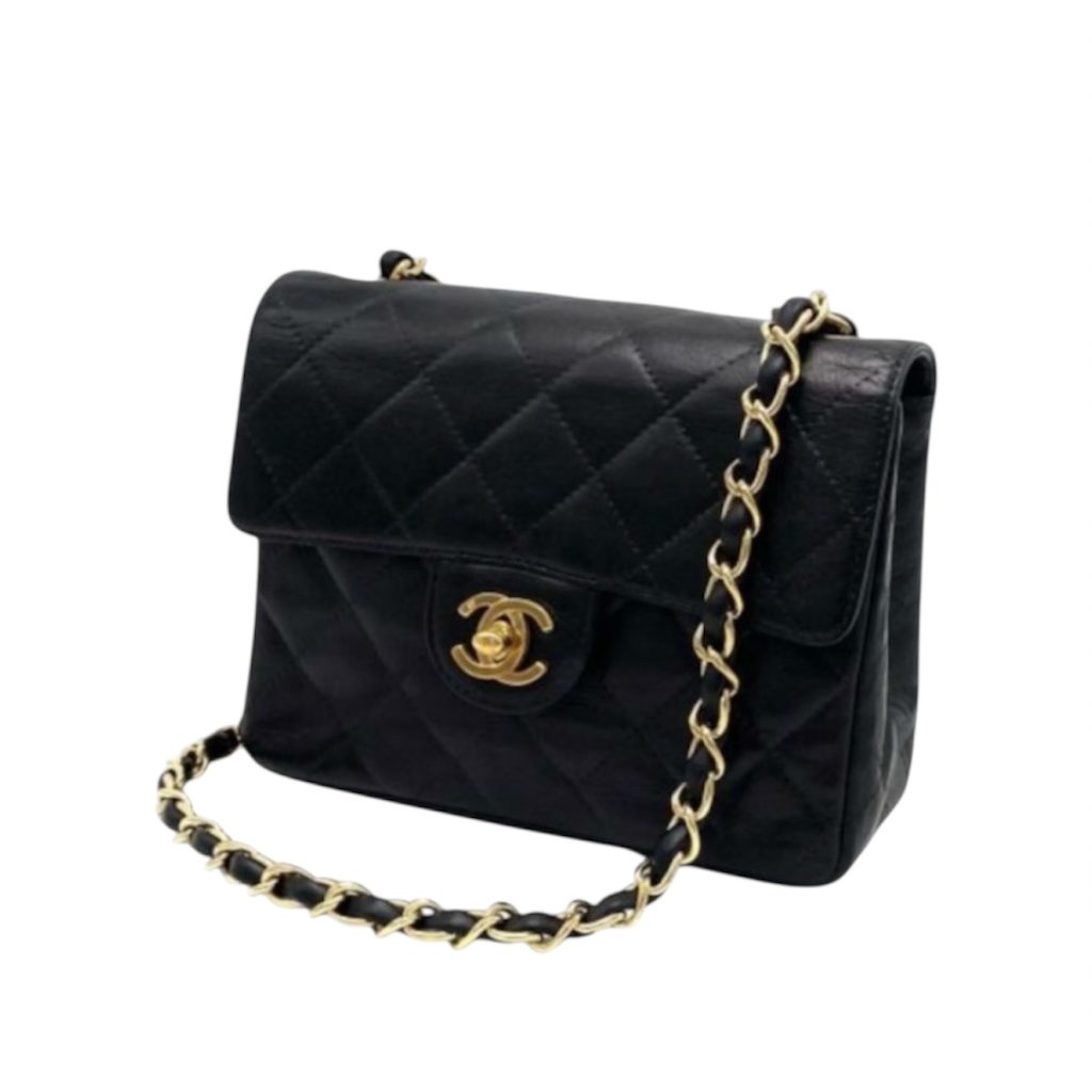 Chanel シャネル ミニマトラッセ チェーンショルダーバッグ ラムスキン