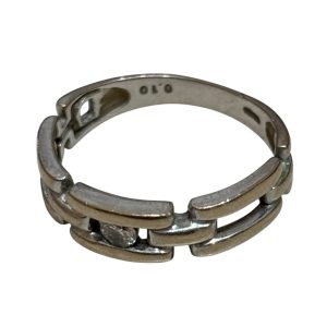 K18WG メレダイヤ付リング