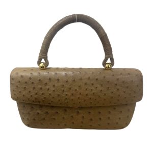バッグ オーストリッチ エキゾチックレザー ハンドバッグ