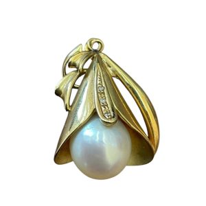 K18 ネックレストップ パール