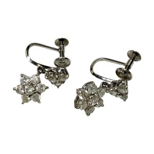 Pt850 メレダイヤ イヤリング