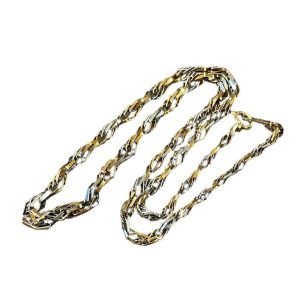 K18 18金 Pt850 ゴールド プラチナ ハーフ コンビ ネックレス アクセサリー ジュエリー 貴金属