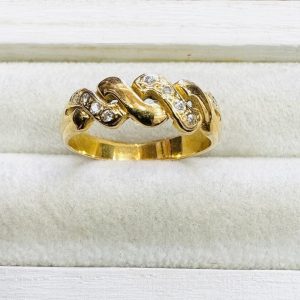 K18(18金）リング メレダイヤ