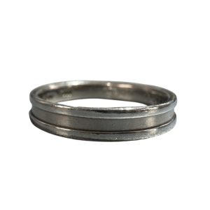 K18WG　Pt950　石なし　リング(18金　ホワイトゴールド　プラチナ　指輪)