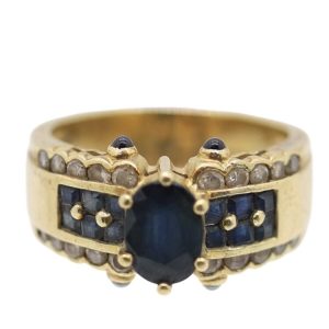 K18 18金 リング 石あり メレダイヤ