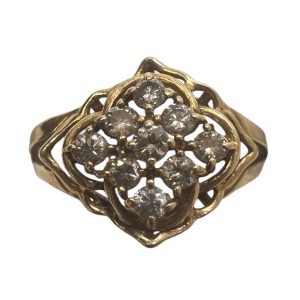 K18 ダイヤモンド付き リング