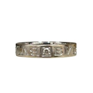 ブルガリ(BVLGARI) K18 リング 石あり ロゴ 18金 アクセサリー