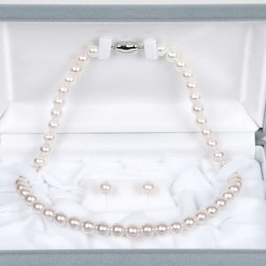真珠ネックレス アコヤパール ネックレス イヤリングセット