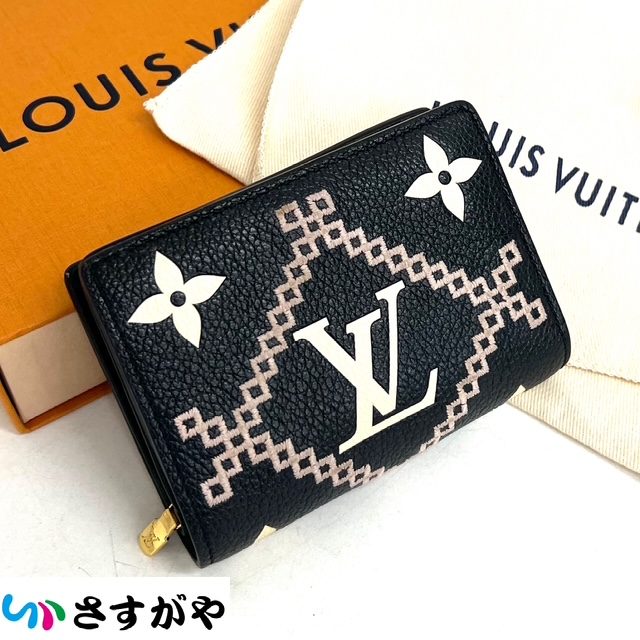 LOUIS VUITTON ルイ・ヴィトン ポルトフォイユ クレア アンプラント ブロデリー
