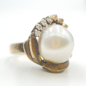 18金 ( K18 ) リング イミテーションパール ジュエリー 指輪 | 根室市花園町