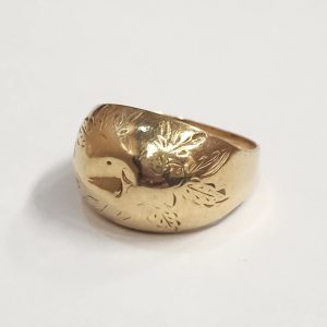 18金(K18)彫金リング