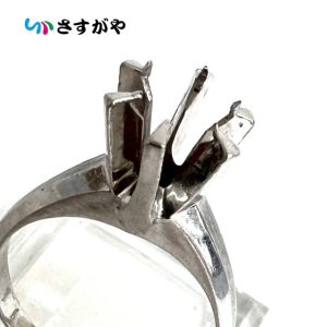 Pt900 プラチナ リング 指輪 石取れ 破損