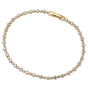 10K テニスブレスレット ジルコニア