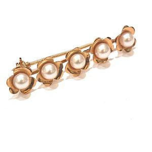 K18 パール ブローチ