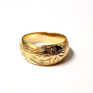 18金(K18)彫金リング|前橋市川原町