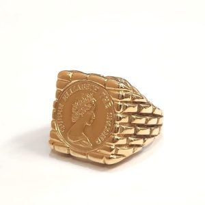 18金(K18)コインモチーフリング|高崎市片岡町