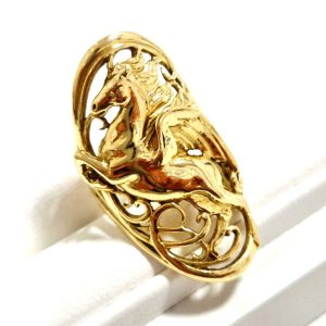 K18 18金 ペガサスデザインリング 指輪 アクセサリー