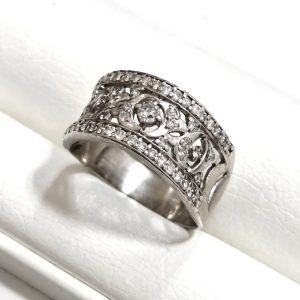 Pt900 メレダイヤ付き プラチナリング 指輪 アクセサリー