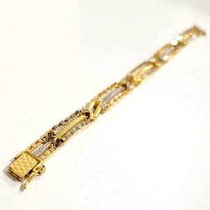K18Pt900 ゴールドプラチナ コンビブレスレット アクセサリー