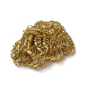 (C020713) K18ネックレス ホールマーク750 18金YG B080101) K18ネックレス 切子 ホールマーク750 18金YG