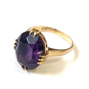 紫水晶 アメジスト　18金　大きめ　リング 楽天市場】アメジスト 指輪 ゴールド レディース リング 18金 2