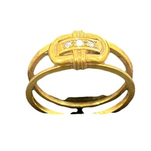 K18  18金　金　地金　リング　アクセサリー　メレダイヤ