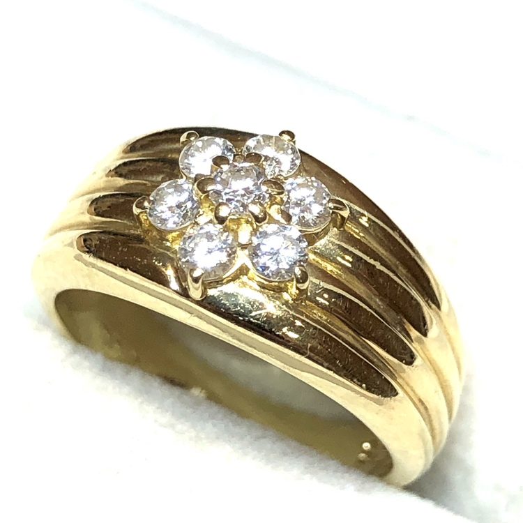 K18 18金 メレダイヤモンド付き 指輪 リング アクセサリー