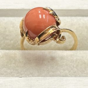 K18 サンゴ付リング