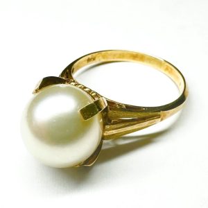 【貴金属】K18（18金/750）パール付リング ジュエリー アクセサリー