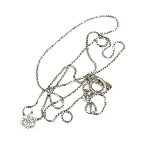 Pt850 Pt900 0.32ct ダイヤ付き ネックレス