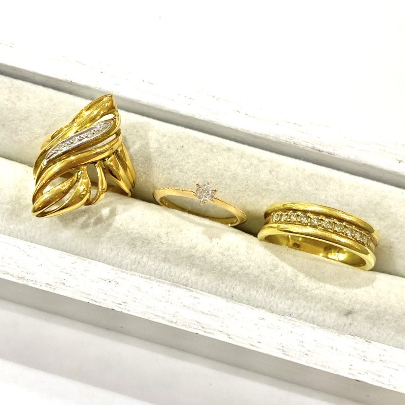 【K18ジュエリーリングまとめ】18金・メレダイヤモンド・貴金属・アクセサリー