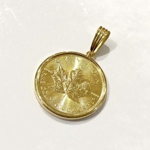 【K24K18ペンダントトップ】24金・18金・メイプルコイン・金貨・貴金属・アクセサリー・ペンダント・ネックレス・トップ