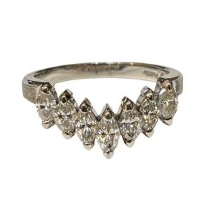 Pt850 リング メレダイヤ付き プラチナ 石あり アクセサリー