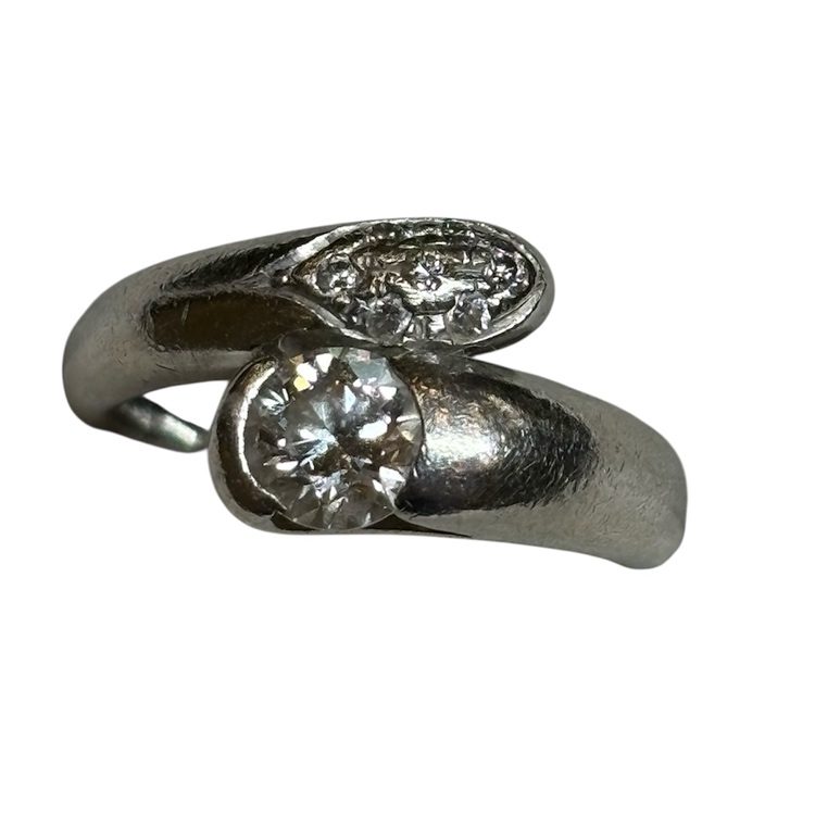 Pt900 ダイヤモンド 0.424ct メレダイヤ 0.07ct リング