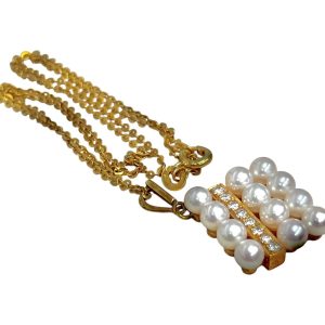 【買取実績】K18 18金 ネックレス パールトップ|さすがやグランディールイチイ店